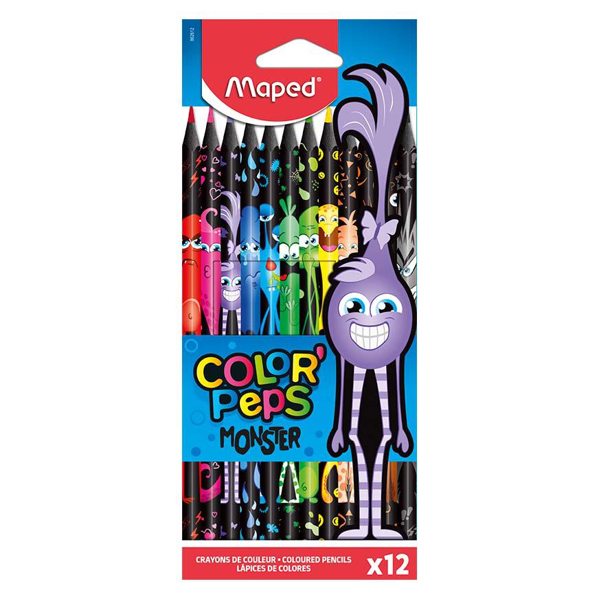 COLORES LARGOS MAPED MONSTER COLORPEPS X 12 Und