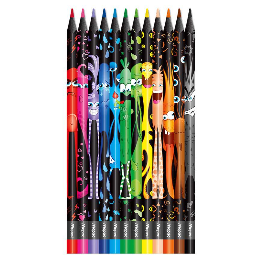 COLORES LARGOS MAPED MONSTER COLORPEPS X 12 Und - Imagen 2